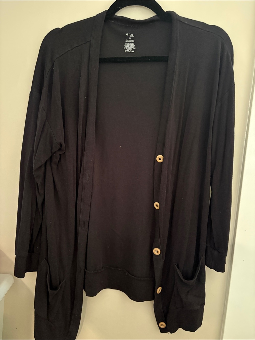 Kyte BABY Black Lightweight Button Cardigan